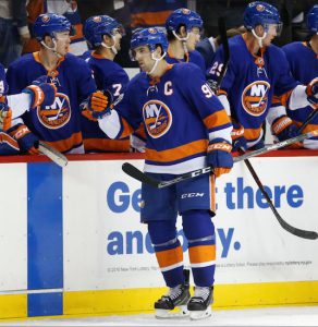 Team captain John Tavares and the rest of the New York Islanders may get another chance to play at Nassau Veterans Memorial Coliseum before they move into their new arena adjacent to the Belmont Race. AP photo by Kathy Willens