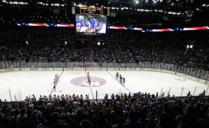 The Islanders filled the Coliseum to the rafters during a September preseason game in Uniondale, N.Y. They might be doing so on a semi-regular basis beginning next season if they can work out a new lease agreement with the Barclays Centers by the end of the month. AP Photo by Kathy Willens