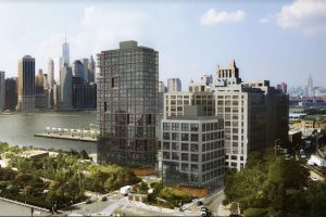 The case of the Brooklyn Heights Association versus two controversial towers in Brooklyn Bridge Park is in the hands of the judge now. Rendering courtesy ODA-RAL Development Services/Oliver’s Realty Group