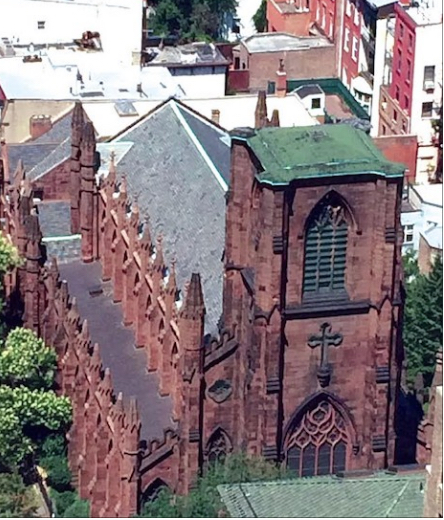 An aerial view of St. Ann & the Holy Trinity Church at Clinton and Montague streets. Eagle file photo by Francesca N. Tate