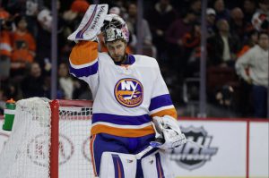 Thomas Greiss shook off a season of frustration to have his best game of the year Monday night in Montreal, making a career-high 52 saves in the Islanders’ 5-4 overtime victory over the Canadiens. AP Photo by Matt Slocum