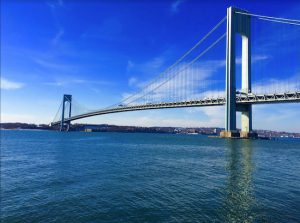 The Verrazano-Narrows Bridge is one of Bay Ridge's most dazzling sights during a January thaw. Eagle photos by Lore Croghan