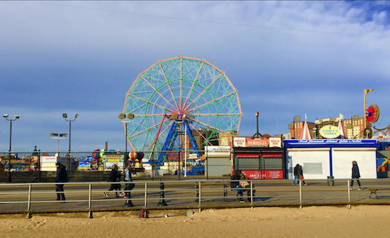 Tick. Tock. Tick. Tock. We're counting the days until Coney Island's Wonder Wheel reopens for the spring. Eagle photos by Lore Croghan