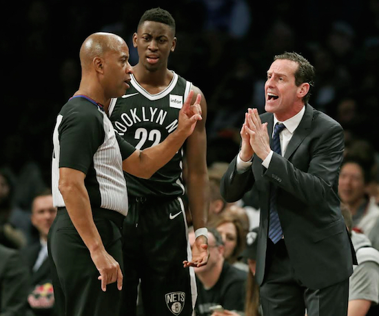 Nets head coach Kenny Atkinson hopes to have Caris LeVert back in the lineup and capture the team’s first win of this month Thursday night in Charlotte. AP Photo by Kathy Willens