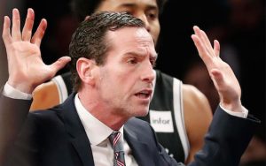 Brooklyn head coach Kenny Atkinson is hoping for a better start from his team on Valentine’s Day as the slumping Nets have been outscored by an average of 10 points in the opening quarter of each of their last five games. AP Photo by Kathy Willens