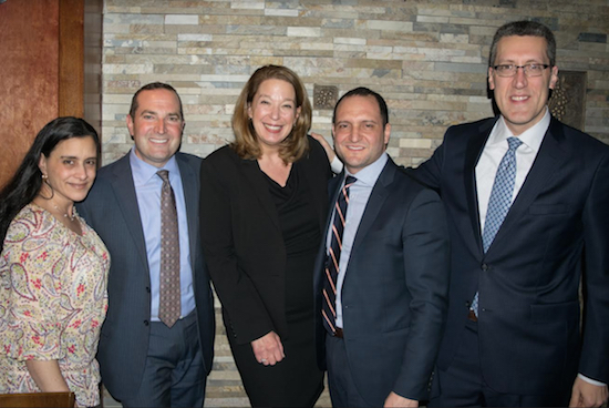 The Bay Ridge Lawyers Association invited in a panel for an ethics CLE last Wednesday. Pictured from left: Lisa Becker, Andrew S. Rendeiro, Andrea Bonina, Daniel Antonelli and Michael Farkas. Eagle photos by Rob Abruzzese