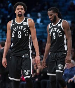 Spencer Dinwiddie and DeMare Carroll will get a much-needed week off after the struggling Nets limped into the All-Star break on a season-high seven-game losing streak. AP Photo by Mary Altaffer