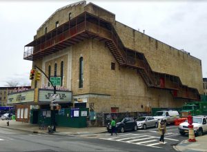 Here's a glimpse of Park Slope's former Pavilion Theater, which is being turned into the Nitehawk Prospect Park. Eagle photo by Lore Croghan
