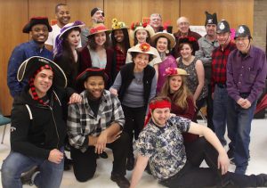 The cast of “The Pirates of Penzance in Concert” is busy rehearsing for the debut performance on March 2. Photo by Jennifer Specht