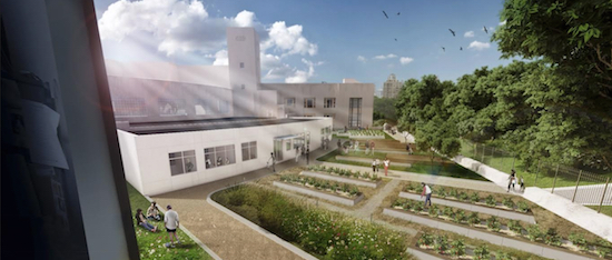 Part of the library’s plan is to renovate the outdoor plaza. Renderings courtesy of Brooklyn Public Library
