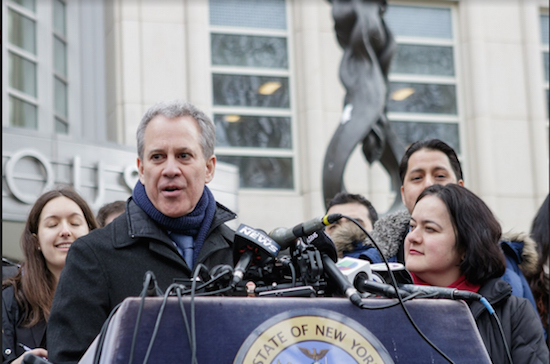 AG Eric Schneiderman wants New Yorkers to know their rights when it comes to snow-related price gouging. Eagle file photo by Paul Frangipane