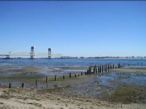 Here is the view of Gil Hodges Memorial Bridge from the coastline of Dead Horse Bay during low tide. Photo credit: National Park Service