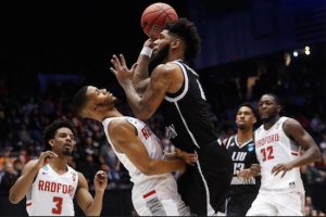 Joel Hernandez carried the LIU Brooklyn Blackbirds to the NCAA Tournament, but was unable to get past Radford’s tenacious defense Tuesday night in Dayton, Ohio. AP Photo by John Minchillo