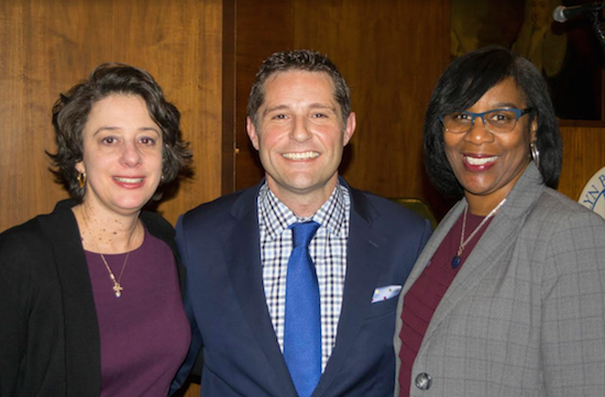 From left: Hon. Dineen Riviezzo, KCCBA President Michael Cibella and Colleen Babb, Brooklyn DA Bureau Chief, School Advocacy. Eagle photos by Rob Abruzzese