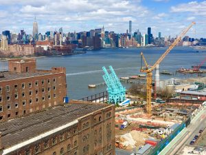 Welcome to Domino Park. The Williamsburg waterfront recreation area will open this June. Eagle photos by Lore Croghan
