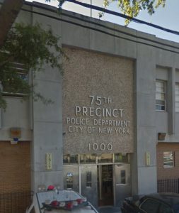 The NYPD's 75th Precinct station house. Image date ©2018 Google Maps