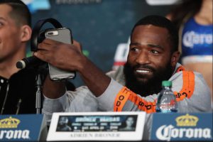 Adrien Broner went from playful to angry to offensive to realistic during his press conference rant ahead of Saturday night’s headline bout against Jessie Vargas at Downtown’s Barclays Center. Photo courtesy of Ed Diller/DiBella Entertainment