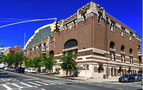 The Bedford-Union Armory seen from the corner of President Street, which Musa Moore fought against during his tenure . Eagle file photo by Lore Croghan