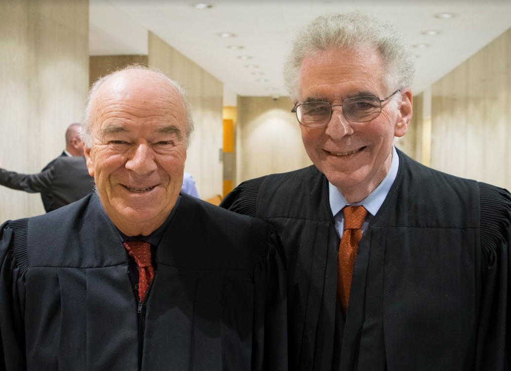 Judge Frederic Block (left) and former Chief Judge Edward R. Korman. Eagle photo by Rob Abruzzese