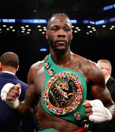 One belt isn’t enough for Deontay Wilder, who hopes to go from Barclays Center to Wembley Stadium later this year for a heavyweight unification bout against Britain’s Anthony Joshua. AP photo by Frank Franklin II