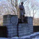 This statue of J. Marion Sims, who operated on black women slaves without anesthesia, was moved from Central Park to Brooklyn’s Green-Wood Cemetery on Tuesday following outcry about Sims’ historical legacy. Photo courtesy of the NYC Parks Department