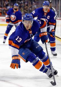 Calder Trophy front-runner Mathew Barzal became the first Islander rookie with at least 80 points since Hall of Famer Mike Bossy amassed 91 in 1977-78.  AP Photo by Adam Hunger