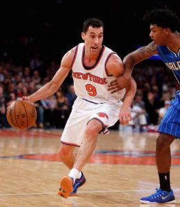Veteran point guard Pablo Prigioni will now be in charge of helping the Nets develop their logjam of backcourt playmakers after being hired as an assistant on head coach Kenny Atkinson’s staff this week. AP Photo by Jason DeCrow