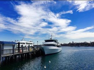 Sheepshead Bay docks have been accommodating dinner cruise boats and fishing vessels for years. Eagle file photo by Lore Croghan