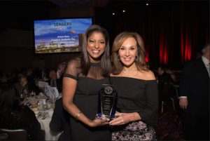 Lori Stokes (left) received her award from her “Good Day New York” co-host Rosanna Scotto. Photos courtesy of HeartShare Human Services