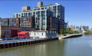 Development is percolating along the Gowanus Canal, as recently constructed apartment buildings 363 and 365 Bond St. indicate. Eagle photos by Lore Croghan