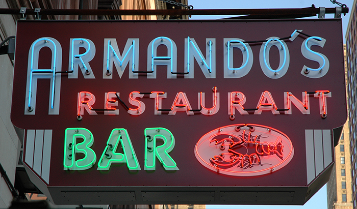 Patrons were shocked to find Armando’s, Brooklyn Heights’ classic Italian restaurant, closed over the weekend. The building was sold by the owner. Eagle file photo by Don Evans