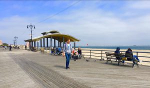 Welcome to the Boardwalk in Little Odessa, aka Brighton Beach. Eagle photos by Lore Croghan