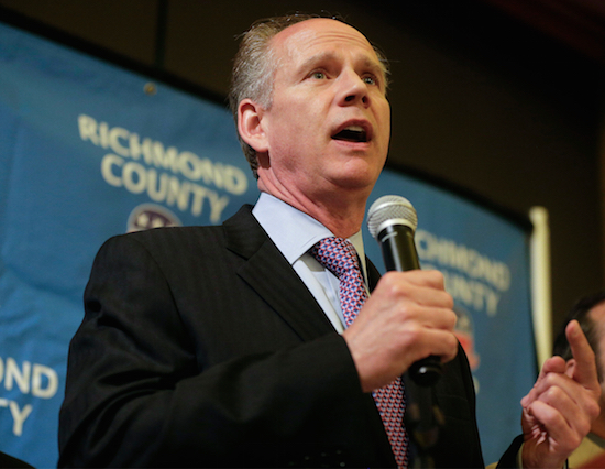 President Donald Trump endorsed U.S. Rep. Donovan on Wednesday, but in doing so he misstated the New York Republican's record on taxes. AP Photo/Julie Jacobson, File