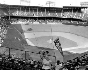 Ebbets Field hosting a Brooklyn Dodgers game in 1957, their final season in Brooklyn. AP Photo