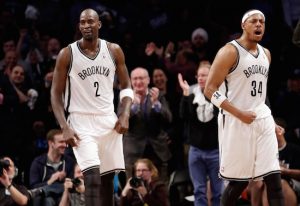 Kevin Garnett and Paul Pierce didn’t deliver a championship in Brooklyn. Instead, the blockbuster trade that saw them arrive here with great expectations in the summer of 2013 has cost the Nets control of their own first-round draft pick nearly every season since the one-sided swap was consummated. AP Photo by Frank Franklin II