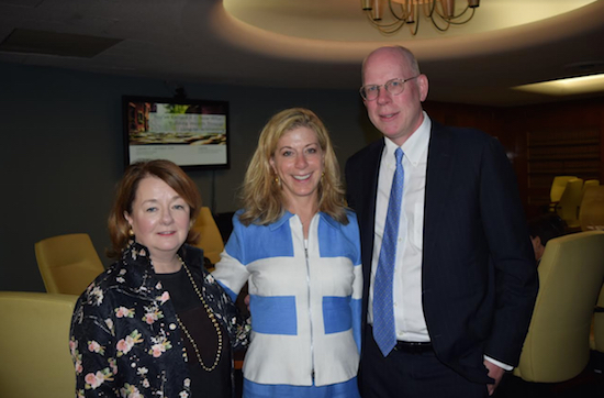 The Brooklyn Women's Bar Association held a CLE on investing to help female attorneys to better manage their finances on Thursday. Pictured from left is chartered financial analyst Lauren Lambert, BWBA President Michele Mirman and attorney J. Richard Supple. Eagle photo by Rob Abruzzese