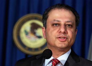 Preet Bharara, former U.S. attorney for the Southern District of New York, is being begged to run for state Attorney General. AP Photo/Richard Drew