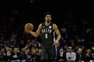 Brooklyn’s Spencer Dinwiddie is one of three NBA players nominated for the league’s Most Improved Player award. AP Photo by Matt Slocum