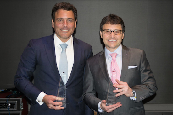 Jonathan Stoler (left) and Jeffrey B. Gewirtz were this year’s honorees at the Volunteer Lawyers Project’s annual gala.