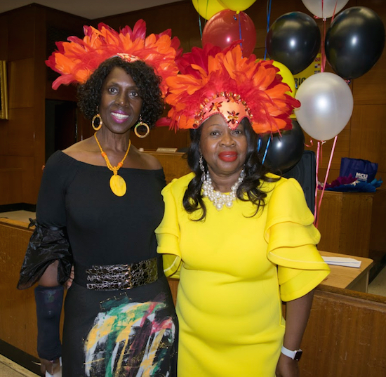 Brooklyn’s two Sylvias — or the Dynamic Duo, as Hon. Lawrence Knipel referred to them — Hon. Sylvia G. Ash and Hon. Sylvia O. Hinds-Radix welcomed everyone to the court’s second annual Caribbean-American Heritage Month on Wednesday. Eagle photos by Rob Abruzzese