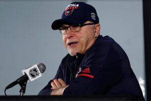 Barry Trotz is on the verge of inking a five-year, $20 million pact to become the new head coach of the New York Islanders, just two weeks after helping the Washington Capitals win their first-ever Stanley Cup. AP Photo by Bill Sikes
