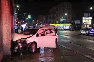 A drunk driver veered into a Bay Ridge storefront early Saturday morning. Photo by Adam Balhetchet