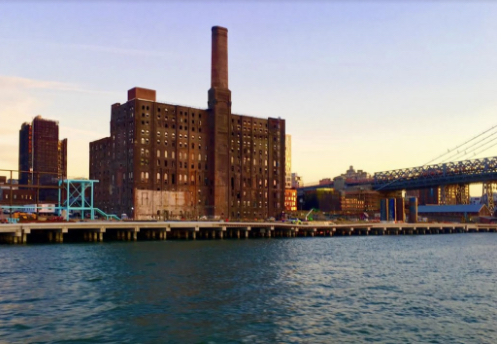 The Landmarks protected Domino Sugar Refinery. Eagle photo by Lore Croghan