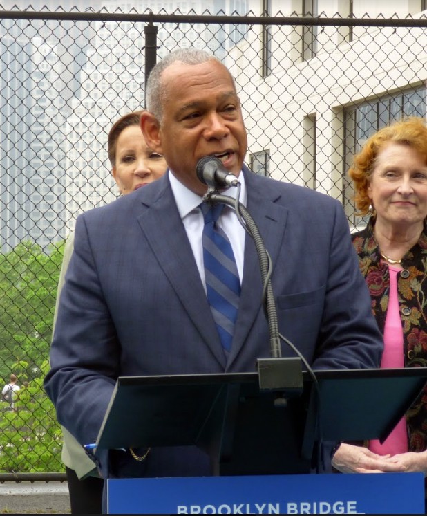 NYC Parks Department Commissioner Mitchell Silver. Eagle photo by Mary Frost