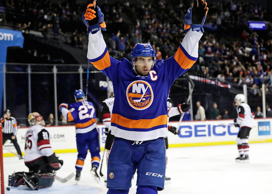 Team captain John Tavares will be a winner either way in free agency, but the New York Islanders are hopeful that their franchise player will remain in Brooklyn and on Long Island for the foreseeable future. AP Photo by Frank Franklin II