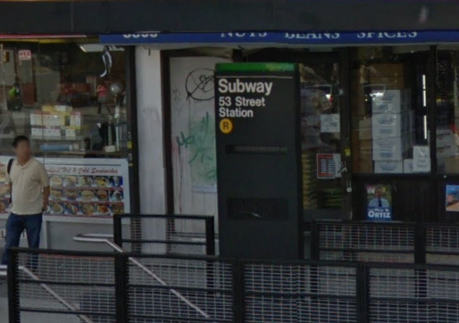 The 53rd St. R Train station in Sunset Park. Image © 2018 Google Maps photo