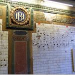 This photo, showing chipped tiles and a crumbling portion of a wall at the 4 and 5 lines’ Borough Hall subway station, was taken in 2015, three years before the station’s recent ceiling collapse. Eagle file photo by Mary Frost