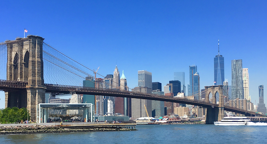 The city Department of Transportation plans new repairs for the iconic Brooklyn Bridge, which is seen here from Brooklyn Bridge Park. Eagle photo by Lore Croghan