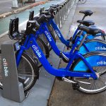 Another 1.6 million people are now eligible for low-cost Citi Bike memberships, now that New York City has expanded the program to SNAP (food stamp) recipients. Shown: Citi Bikes in Brooklyn Heights.  Eagle photo by Mary Frost