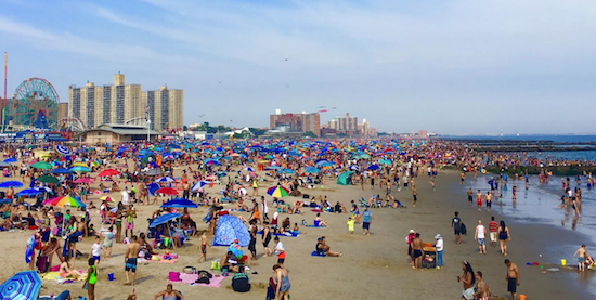 Coney Island's beach will be a fine place to beat the heat on the July 4 holiday. Eagle photos by Lore Croghan
